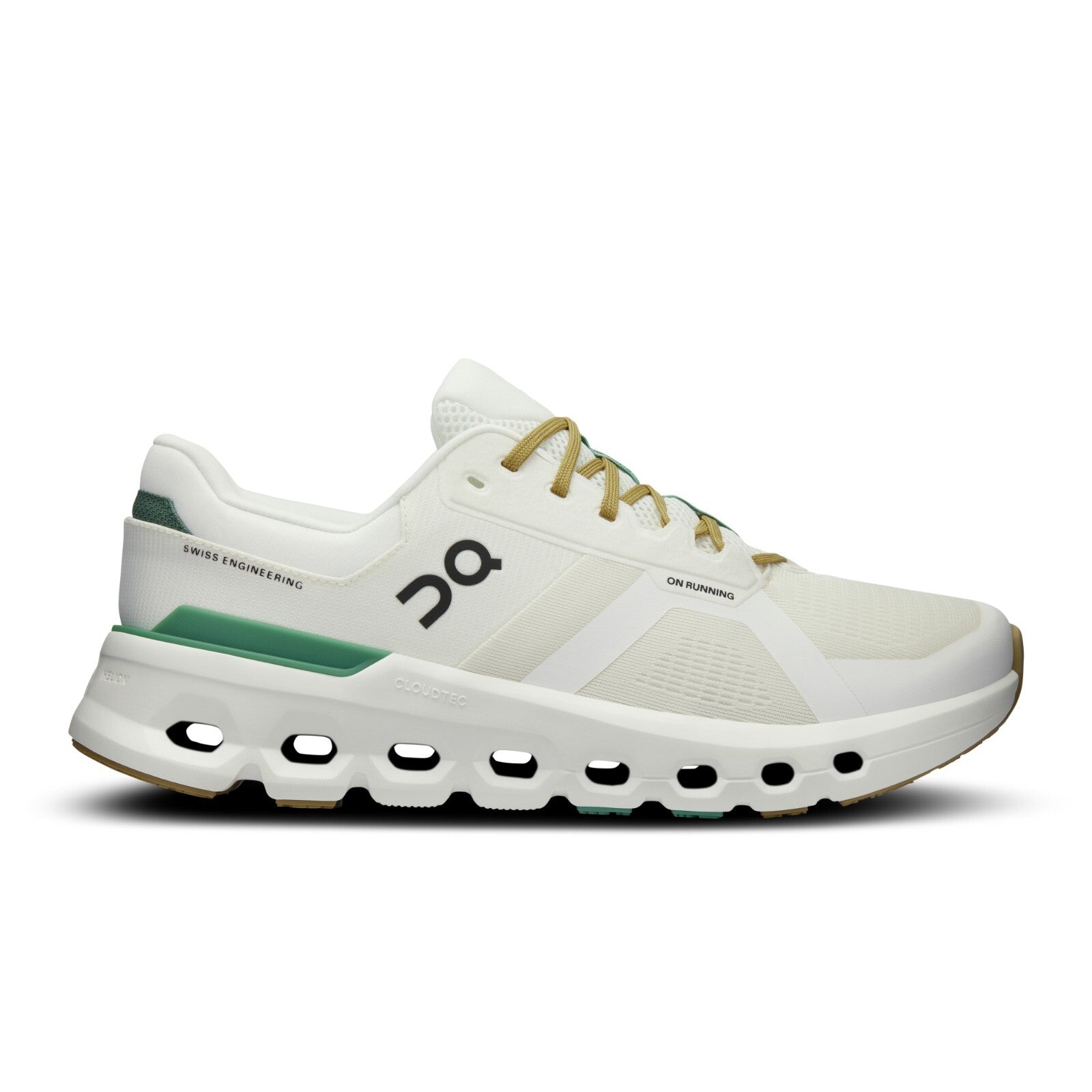 On Mens Cloudrunner 2- White/Green (3ME10144433)
