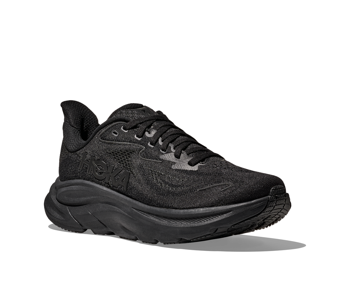 HOKA Men's Clifton 10 - BLACK / BLACK (Wide)