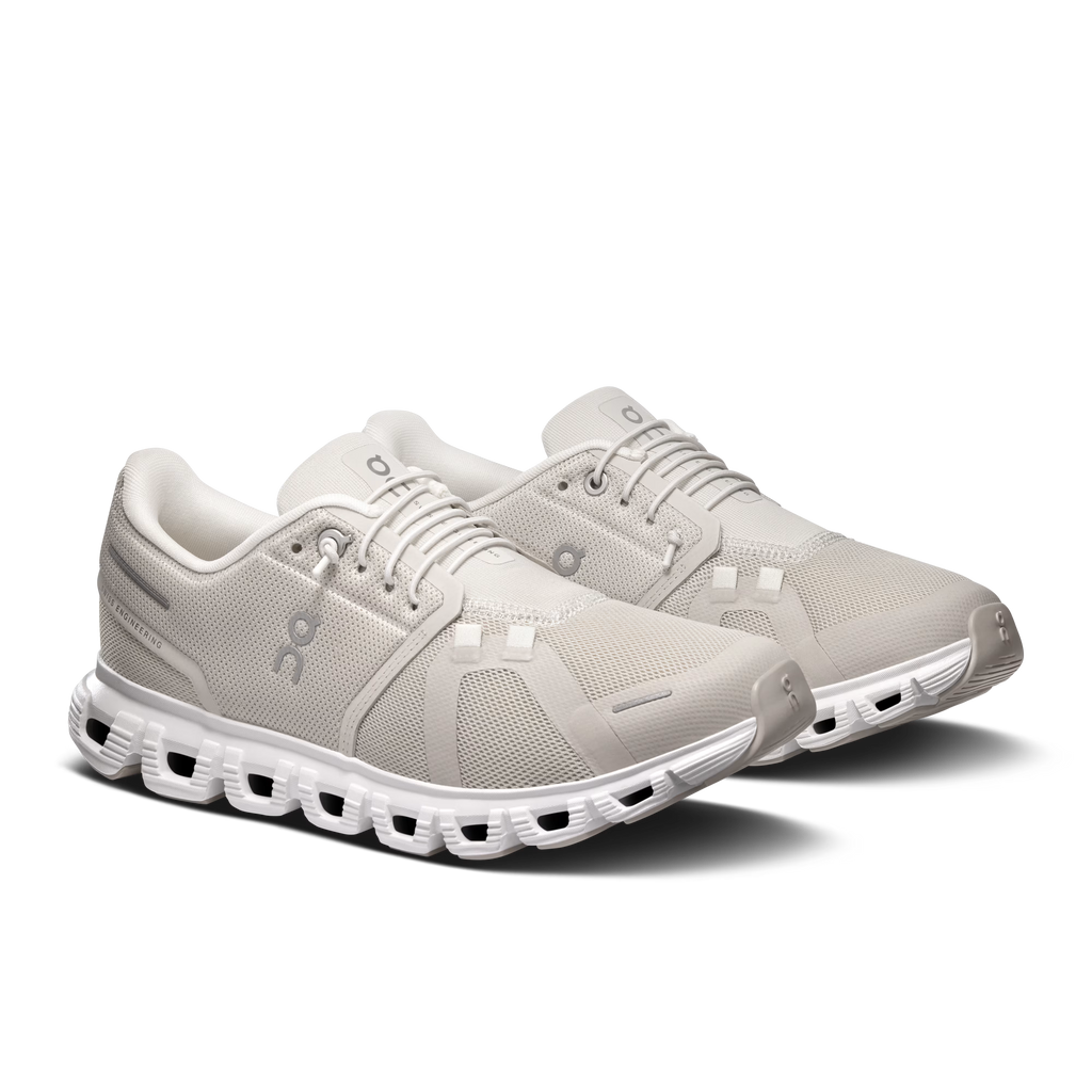 ON Women's Cloud 6 Wide - Pearl White