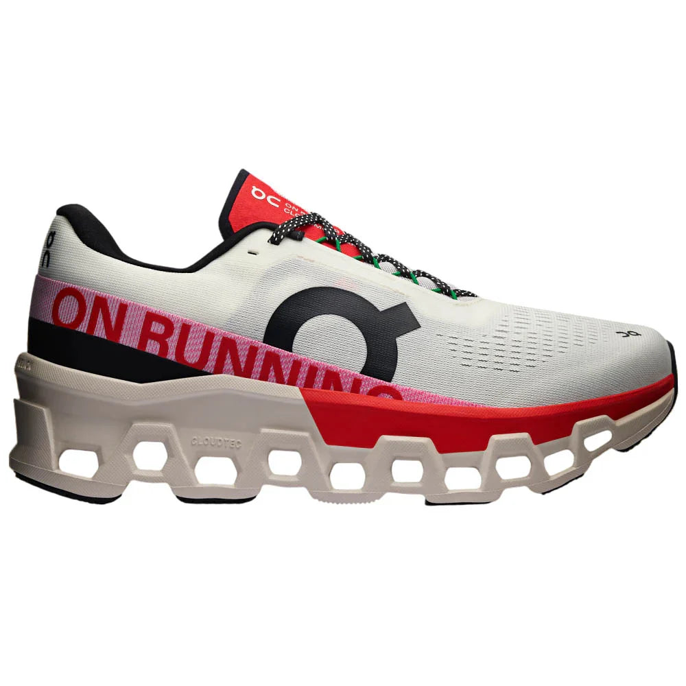 On Mens Cloudmonster 2 White Flame