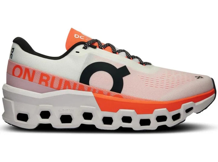 On Mens Cloudmonster 2 White Flame